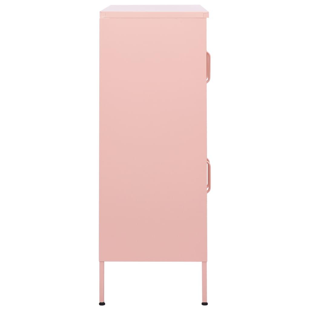 Storage Cabinet Pink 31.5"x13.8"x40" Steel at Set Shop and Smile