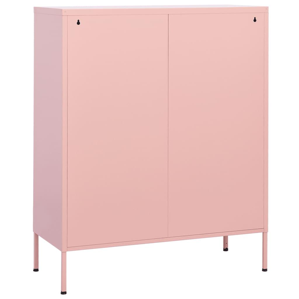 Storage Cabinet Pink 31.5"x13.8"x40" Steel at Set Shop and Smile