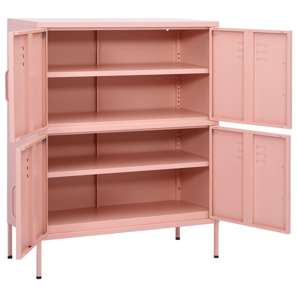 Storage Cabinet Pink 31.5"x13.8"x40" Steel at Set Shop and Smile