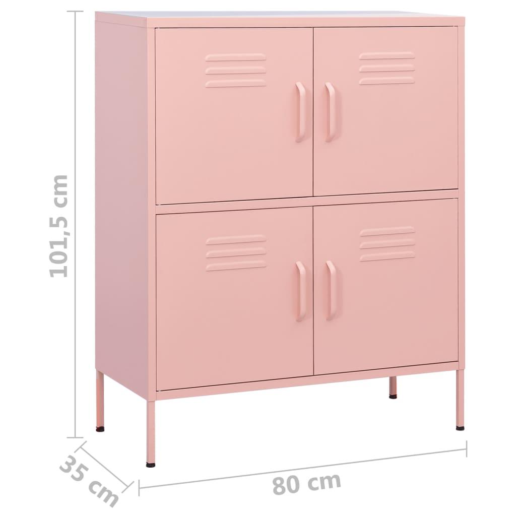 Storage Cabinet Pink 31.5"x13.8"x40" Steel at Set Shop and Smile