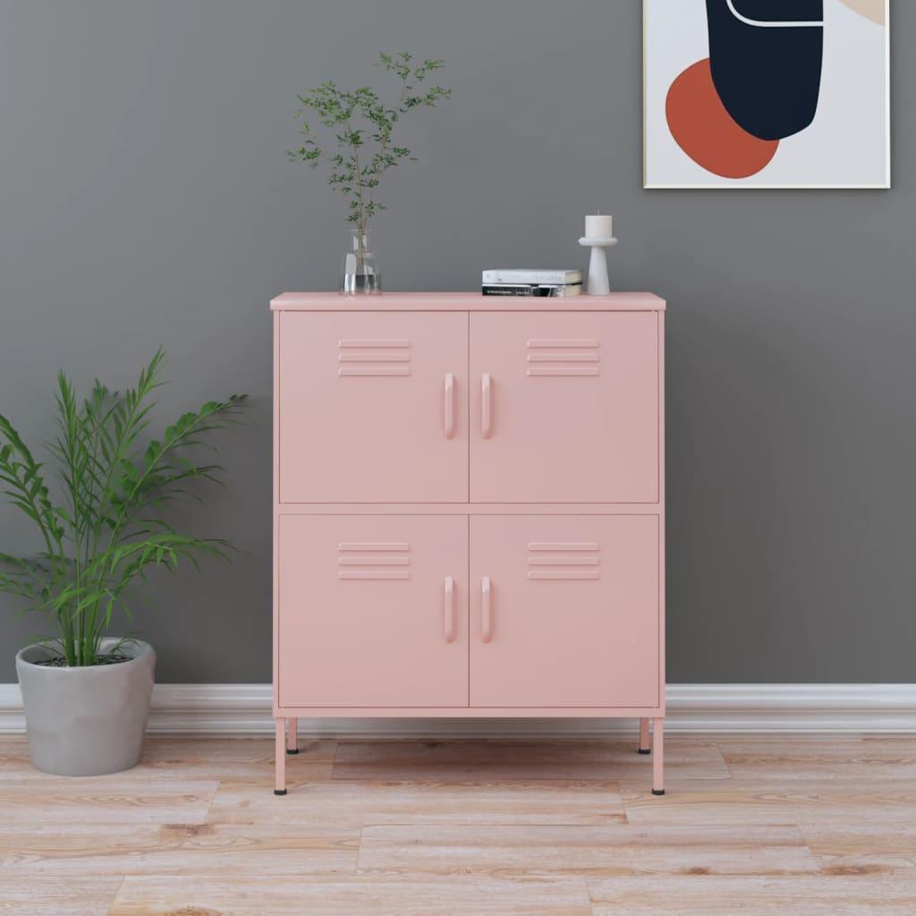 Storage Cabinet Pink 31.5"x13.8"x40" Steel at Set Shop and Smile