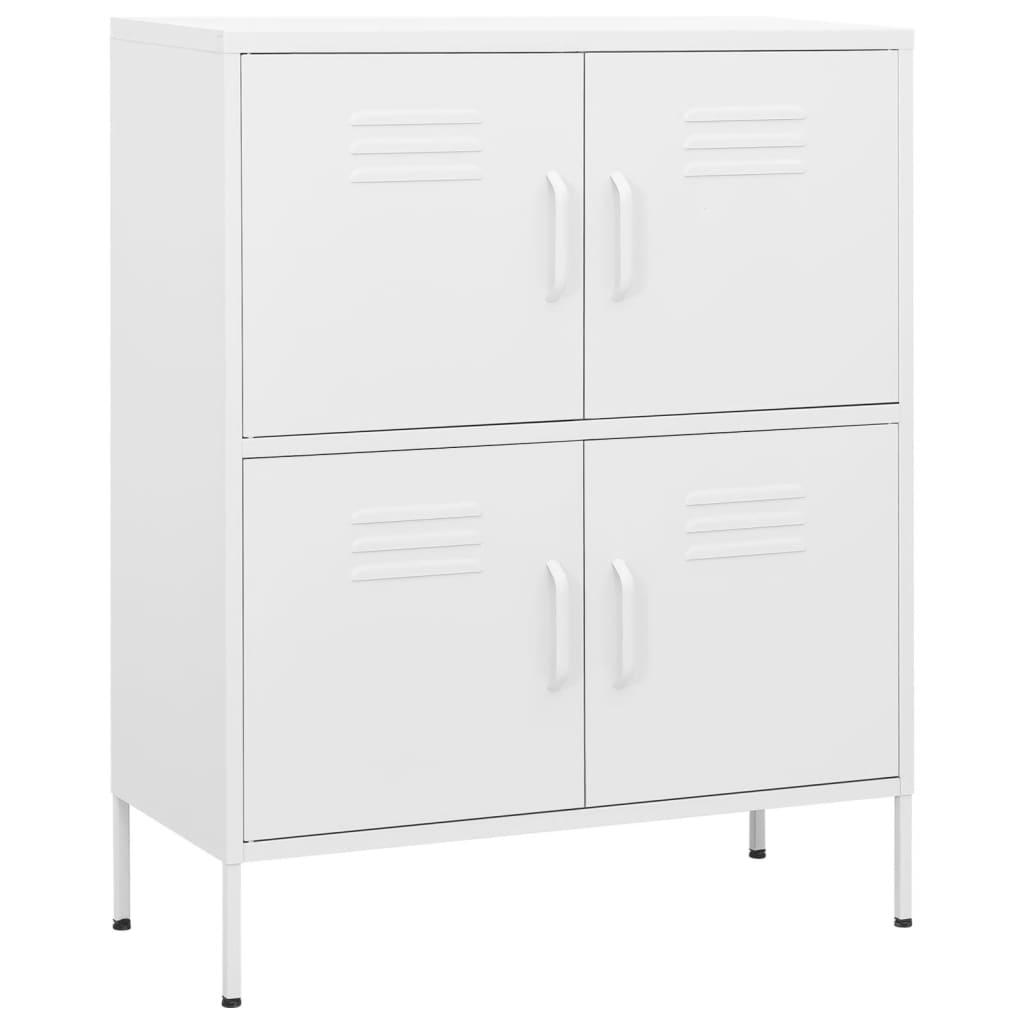 Storage Cabinet White 31.5"x13.8"x40" Steel at Set Shop and Smile