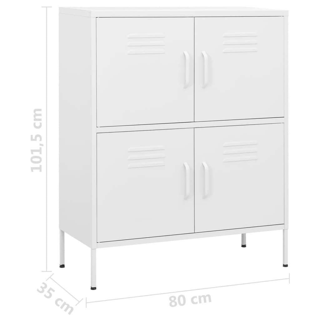 Storage Cabinet White 31.5"x13.8"x40" Steel at Set Shop and Smile