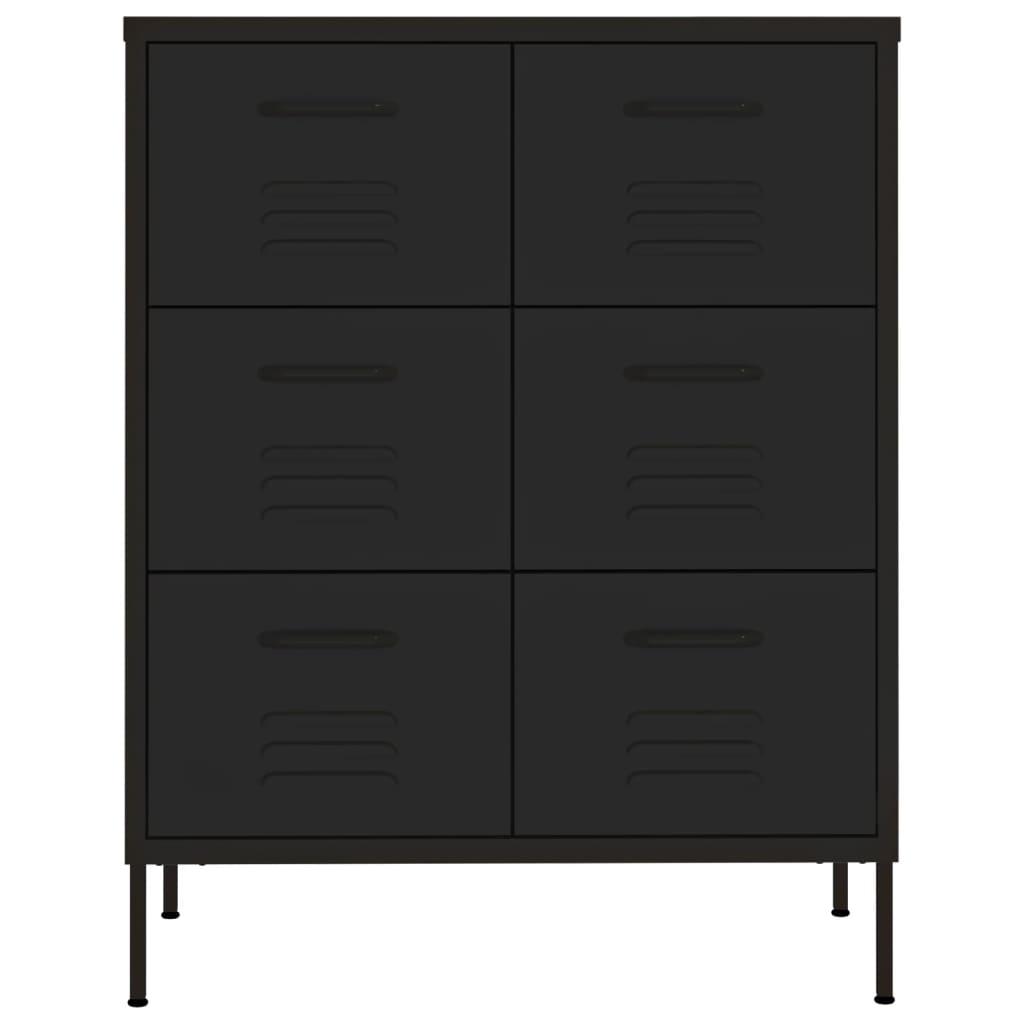Drawer Cabinet Black 31.5"x13.8"x40" Steel at Set Shop and Smile