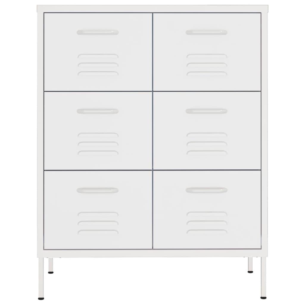 Drawer Cabinet White 31.5"x13.8"x40" Steel at Set Shop and Smile