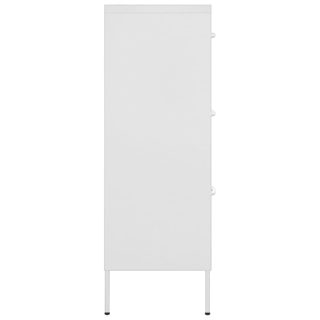 Drawer Cabinet White 31.5"x13.8"x40" Steel at Set Shop and Smile