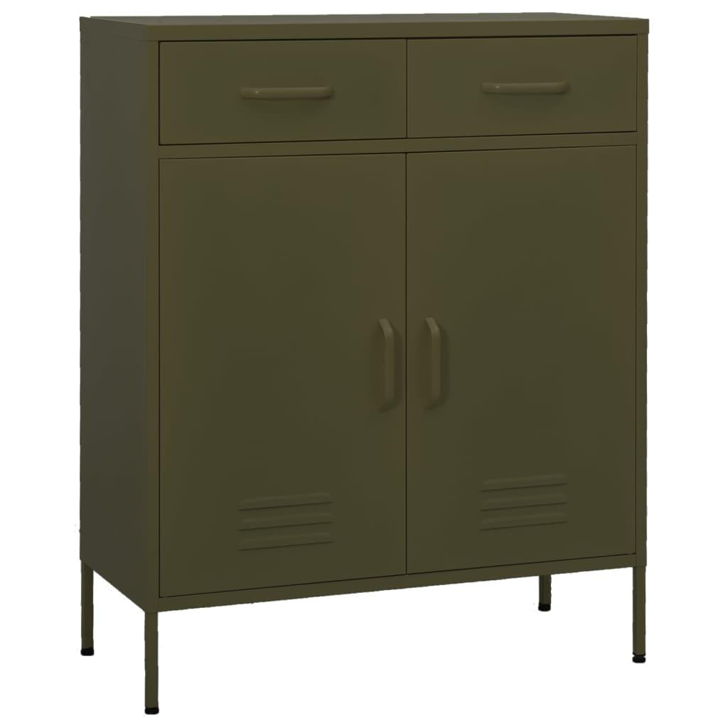 Storage Cabinet Olive Green 31.5"x13.8"x40" Steel at Set Shop and Smile