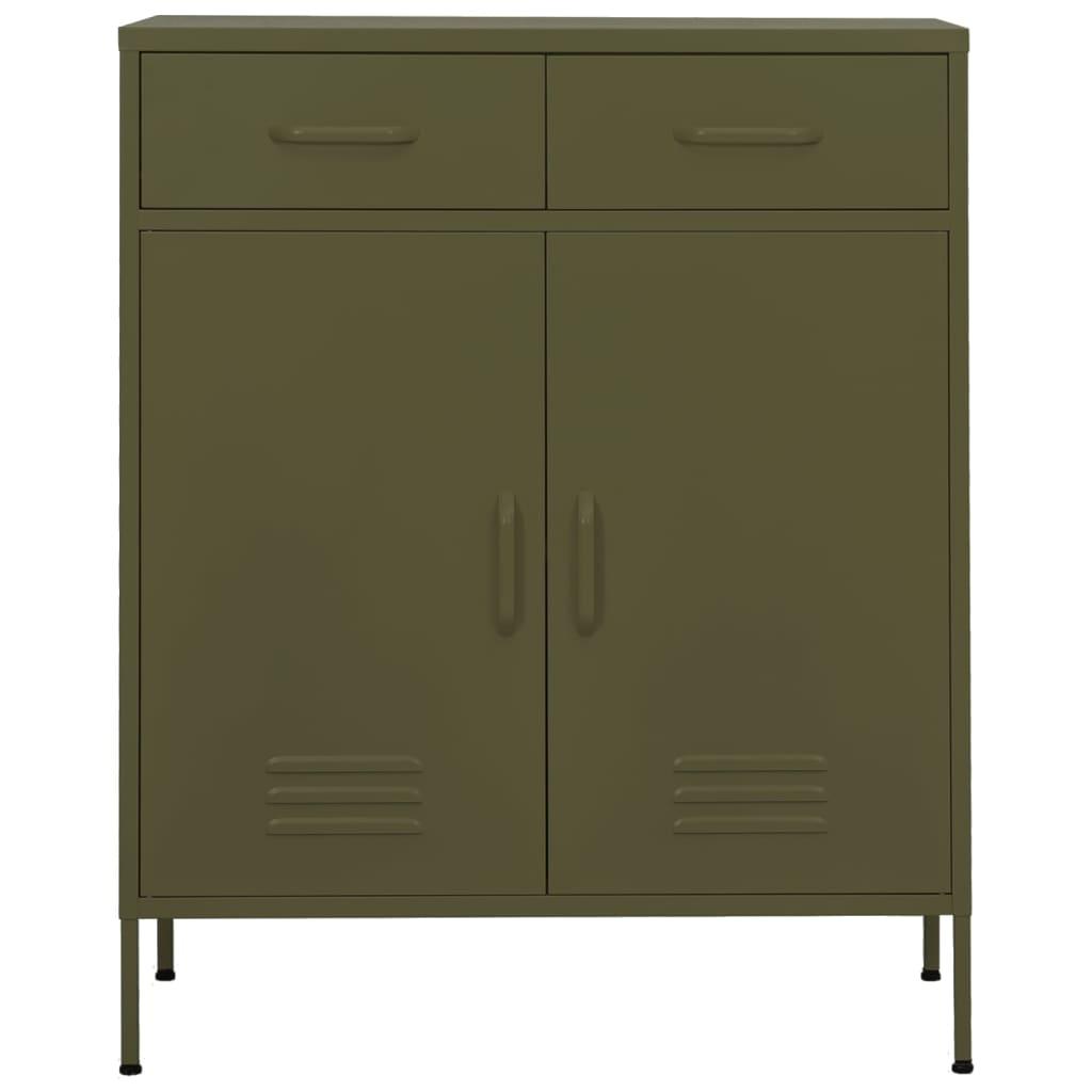 Storage Cabinet Olive Green 31.5"x13.8"x40" Steel at Set Shop and Smile