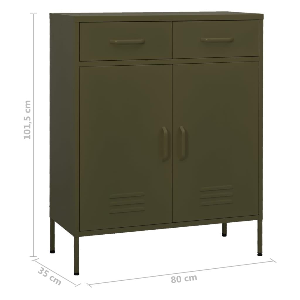 Storage Cabinet Olive Green 31.5"x13.8"x40" Steel at Set Shop and Smile
