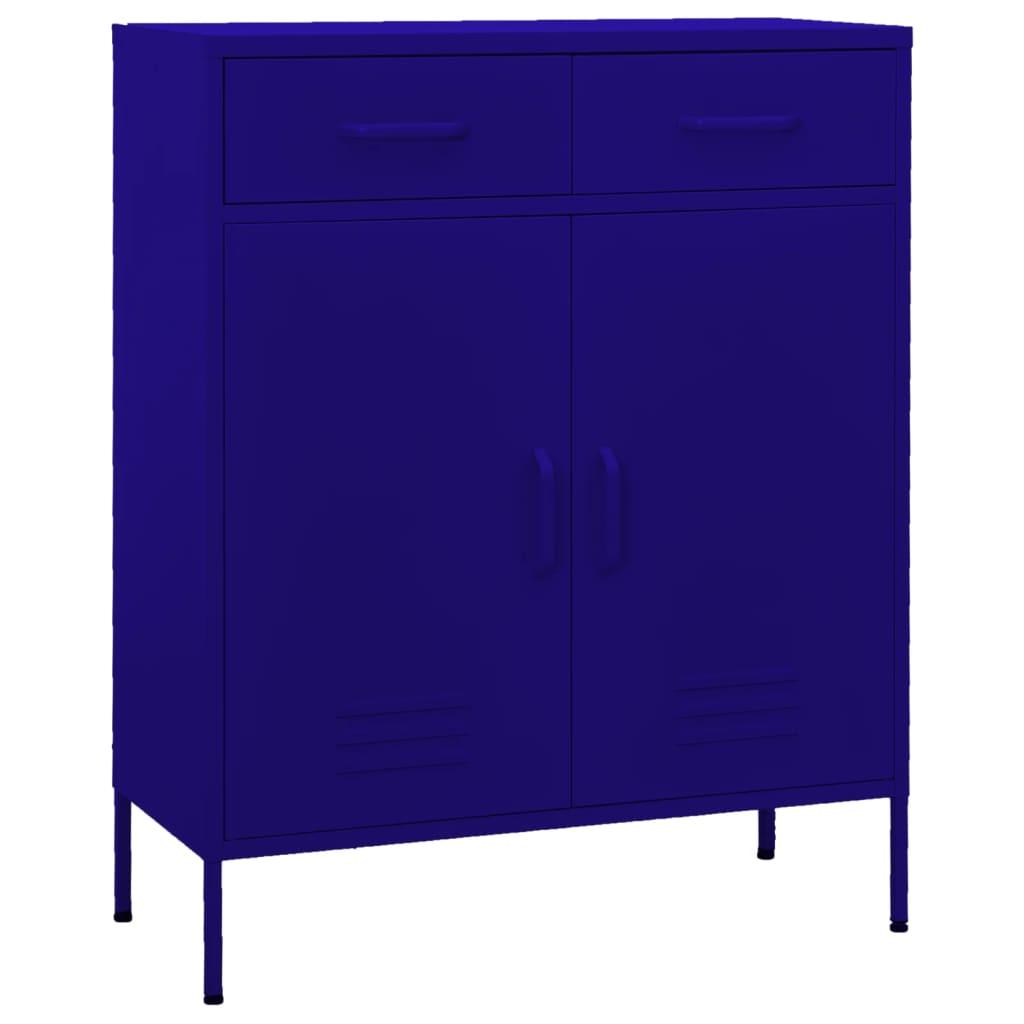 Storage Cabinet Navy Blue 31.5"x13.8"x40" Steel at Set Shop and Smile