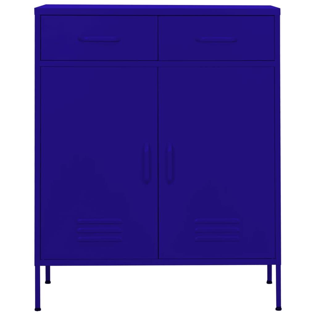 Storage Cabinet Navy Blue 31.5"x13.8"x40" Steel at Set Shop and Smile