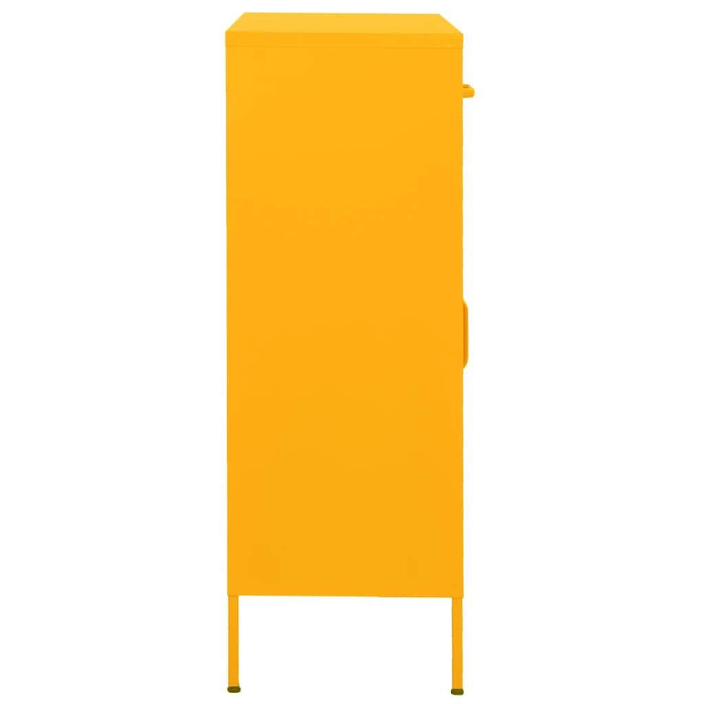 Storage Cabinet Mustard Yellow 31.5"x13.8"x40" Steel at Set Shop and Smile