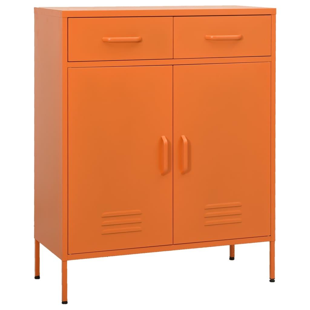 Storage Cabinet Orange 31.5"x13.8"x40" Steel at Set Shop and Smile