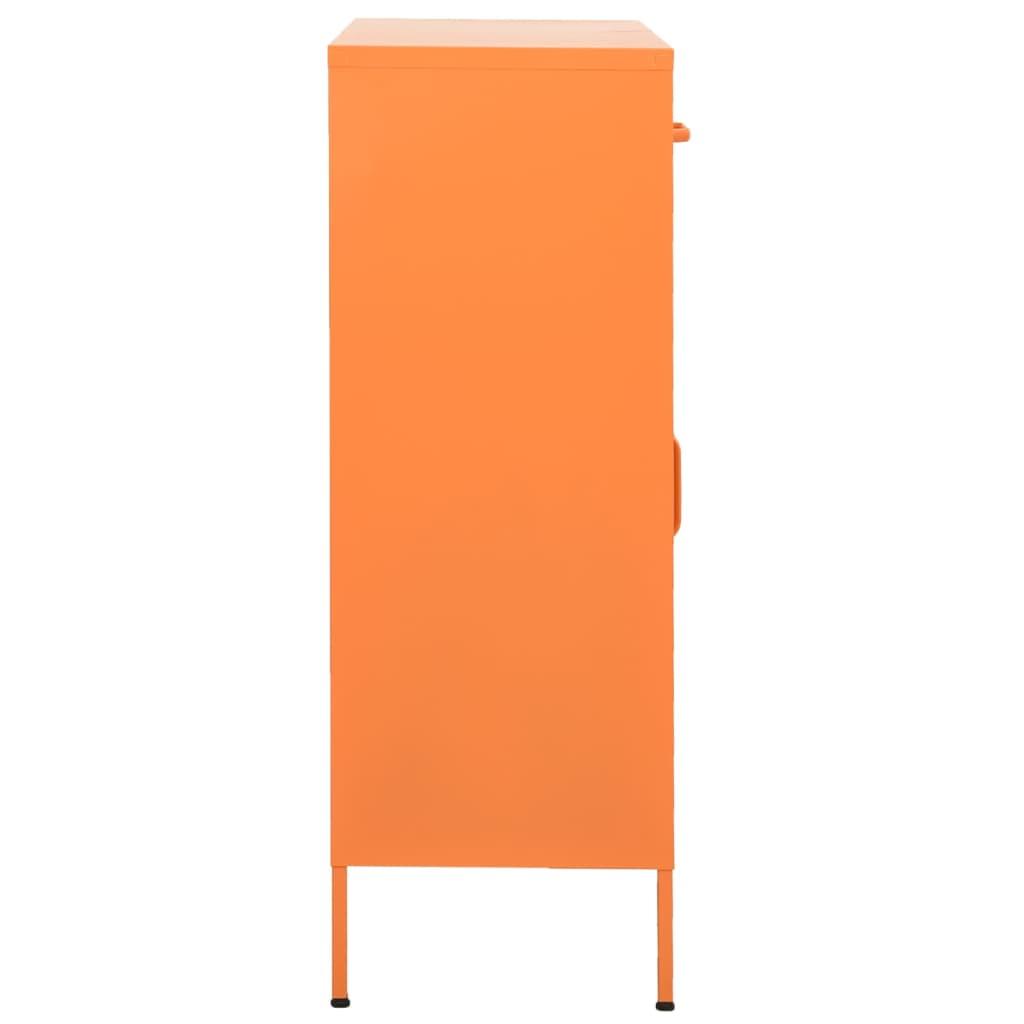 Storage Cabinet Orange 31.5"x13.8"x40" Steel at Set Shop and Smile