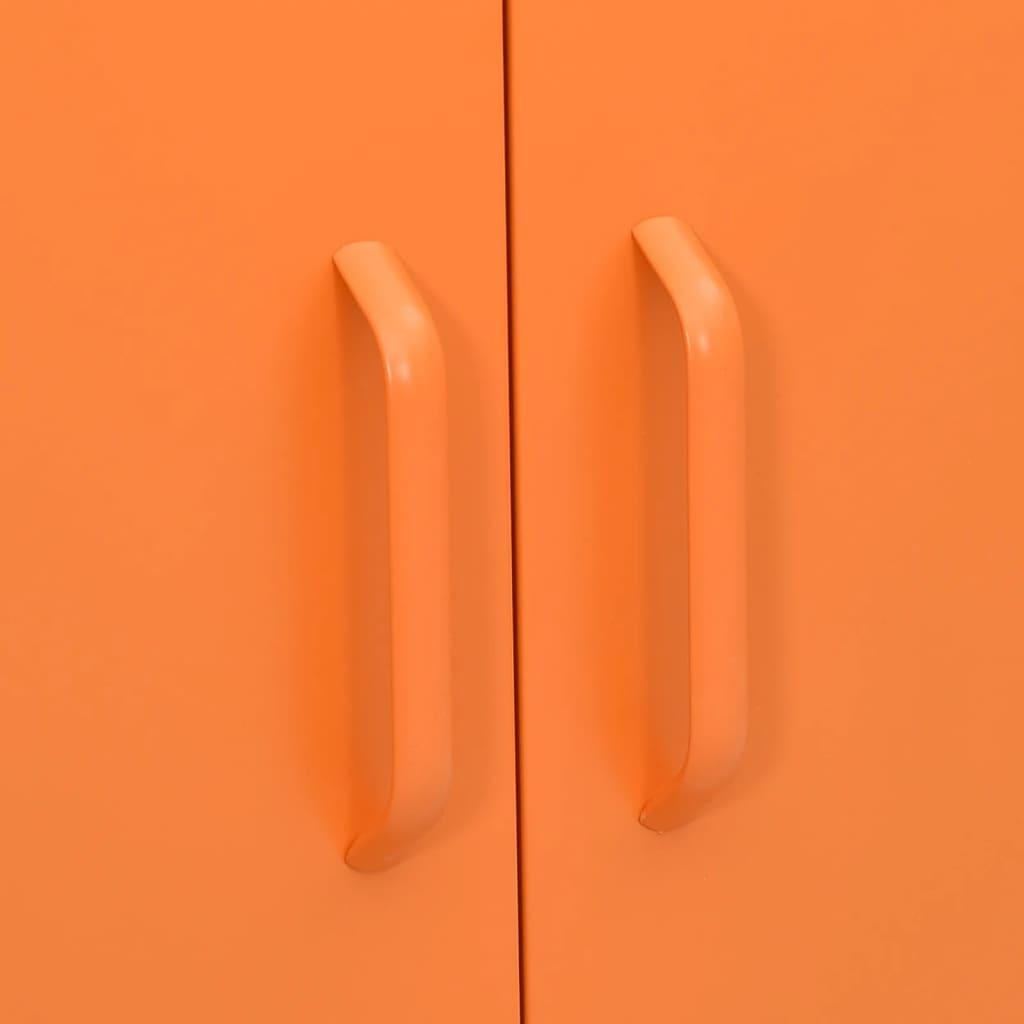 Storage Cabinet Orange 31.5"x13.8"x40" Steel at Set Shop and Smile