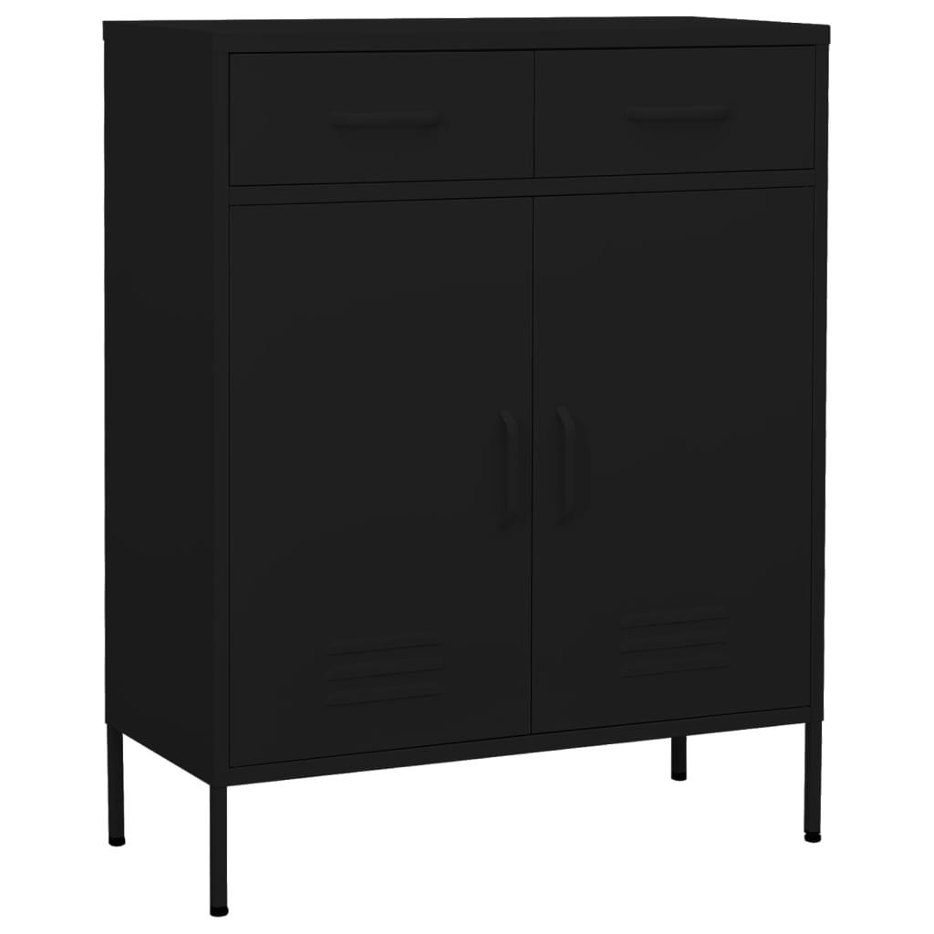 Storage Cabinet Black 31.5"x13.8"x40" Steel at Set Shop and Smile