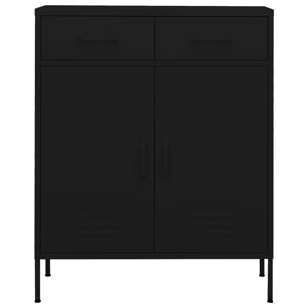 Storage Cabinet Black 31.5"x13.8"x40" Steel at Set Shop and Smile