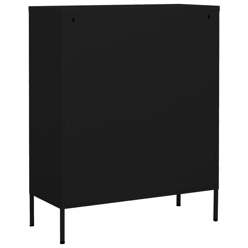 Storage Cabinet Black 31.5"x13.8"x40" Steel at Set Shop and Smile