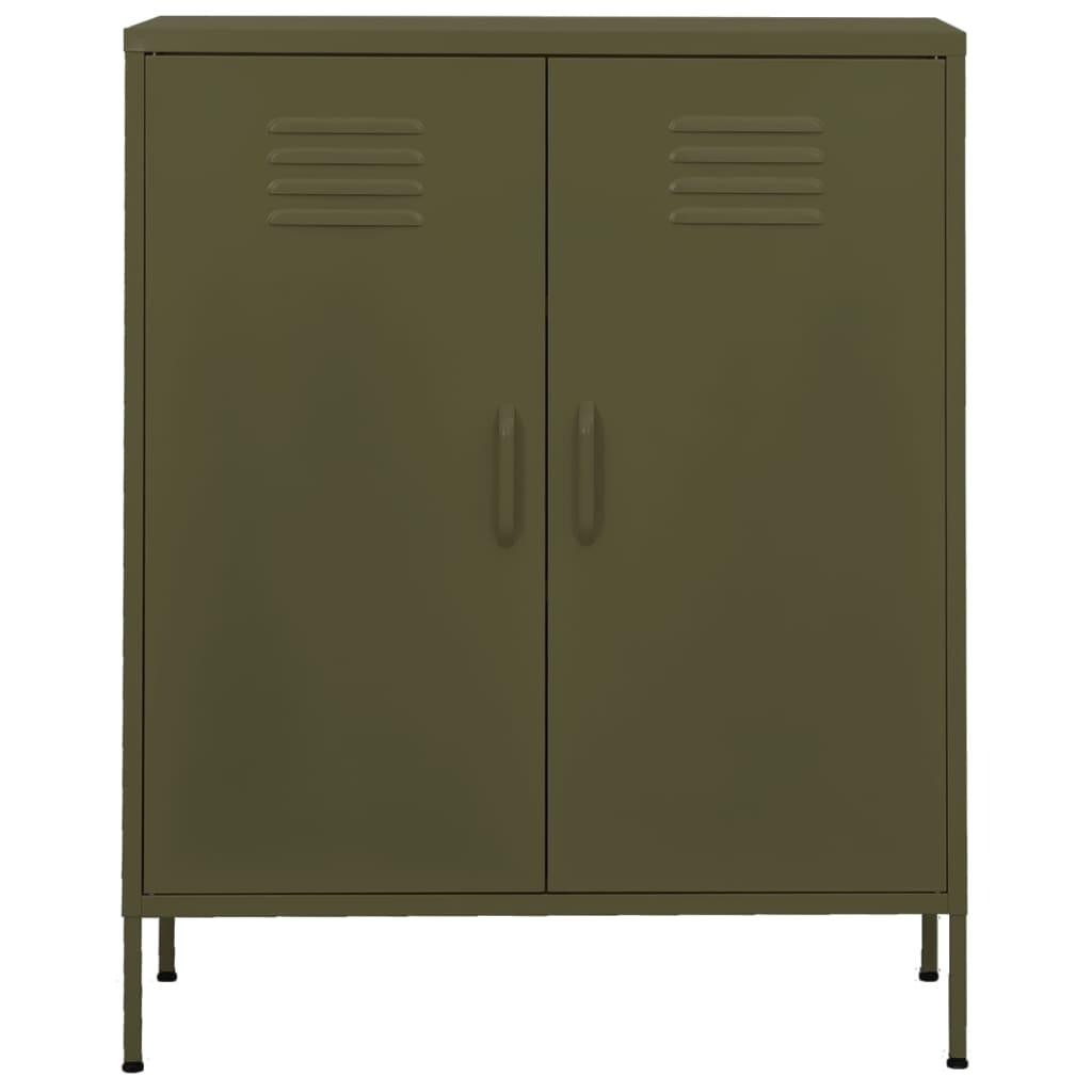 Storage Cabinet Olive Green 31.5"x13.8"x40" Steel at Set Shop and Smile