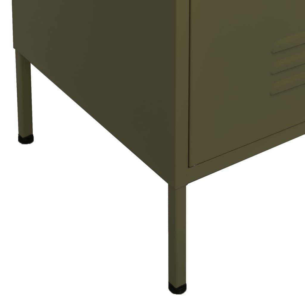 Storage Cabinet Olive Green 31.5"x13.8"x40" Steel at Set Shop and Smile