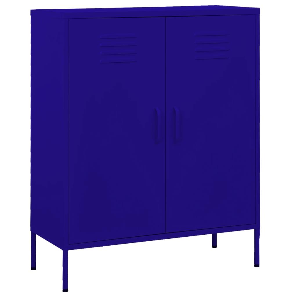Storage Cabinet Navy Blue 31.5"x13.8"x40" Steel at Set Shop and Smile