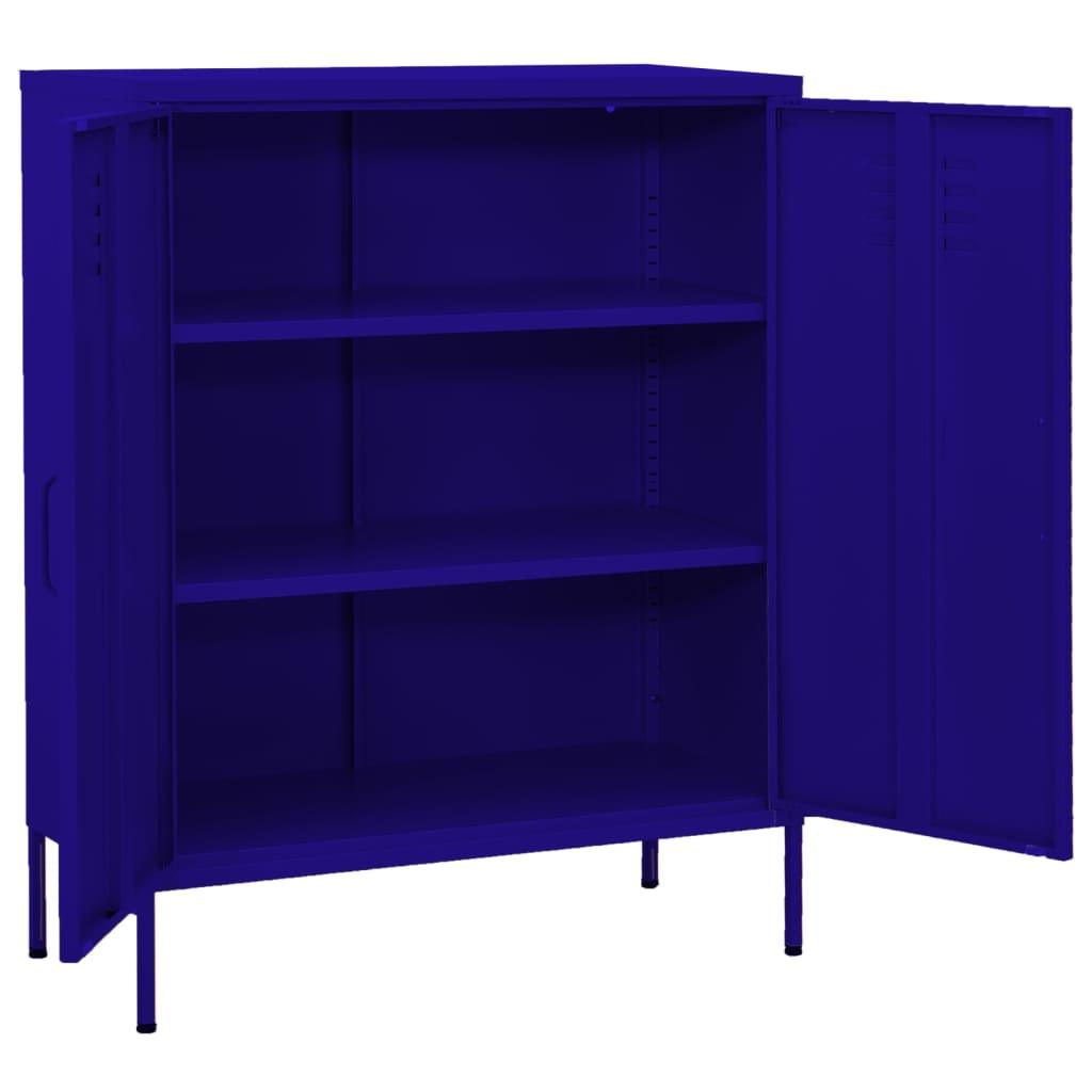 Storage Cabinet Navy Blue 31.5"x13.8"x40" Steel at Set Shop and Smile