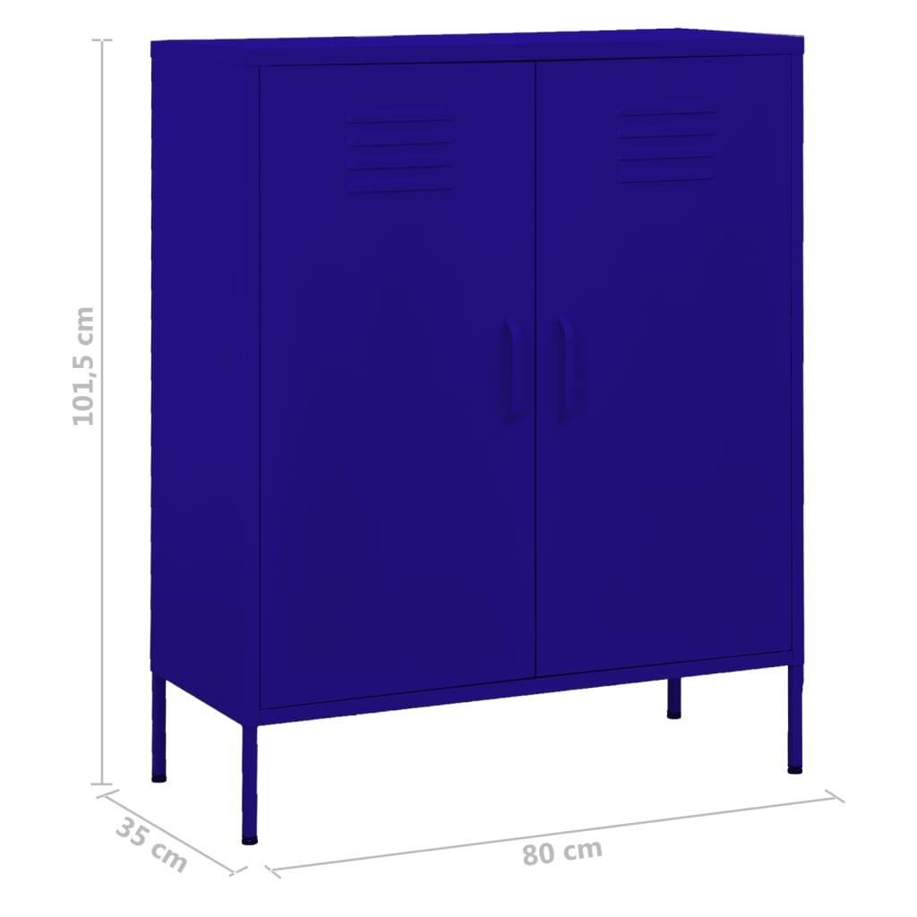 Storage Cabinet Navy Blue 31.5"x13.8"x40" Steel at Set Shop and Smile