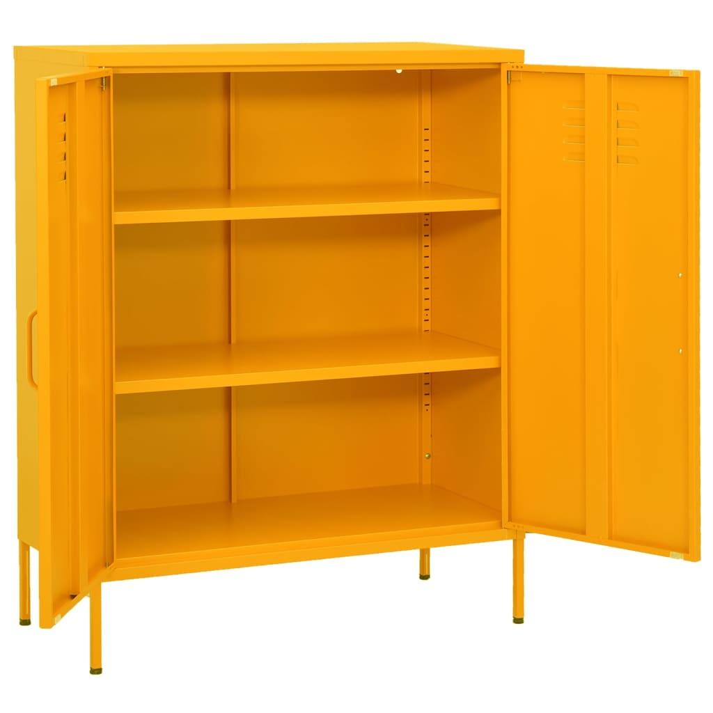 Storage Cabinet Mustard Yellow 31.5"x13.8"x40" Steel at Set Shop and Smile