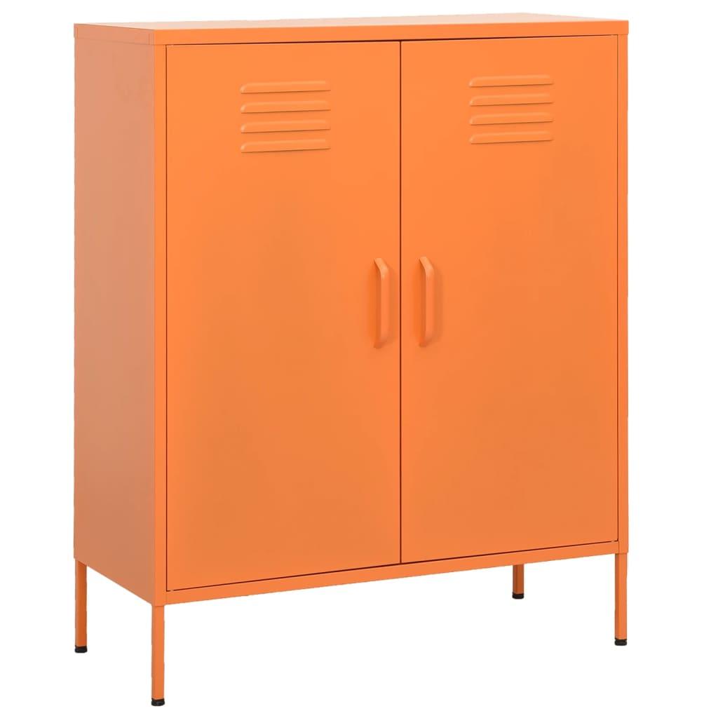 Storage Cabinet Orange 31.5"x13.8"x40" Steel at Set Shop and Smile