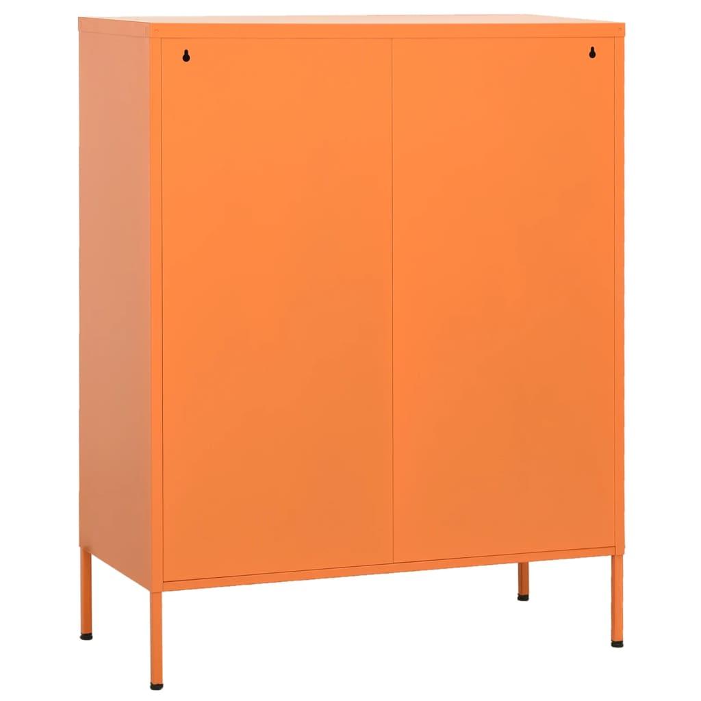 Storage Cabinet Orange 31.5"x13.8"x40" Steel at Set Shop and Smile