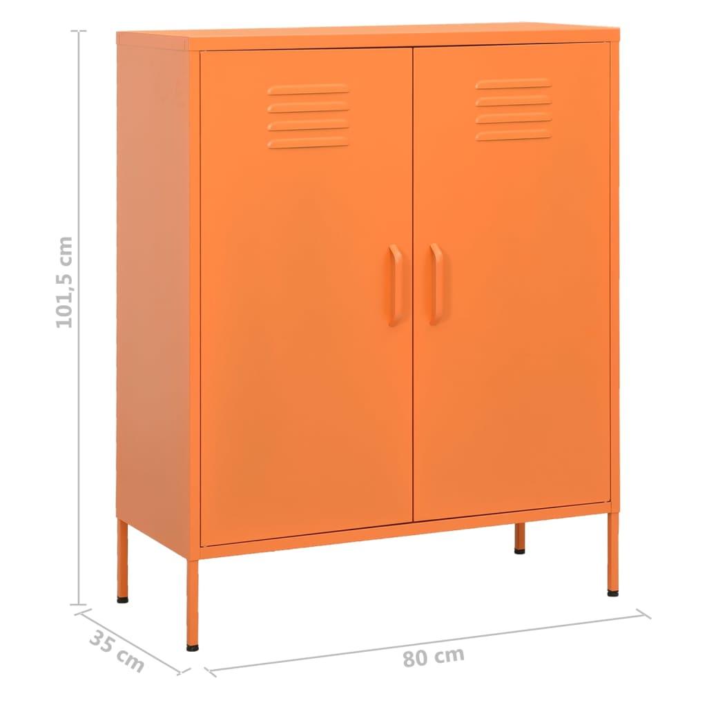 Storage Cabinet Orange 31.5"x13.8"x40" Steel at Set Shop and Smile