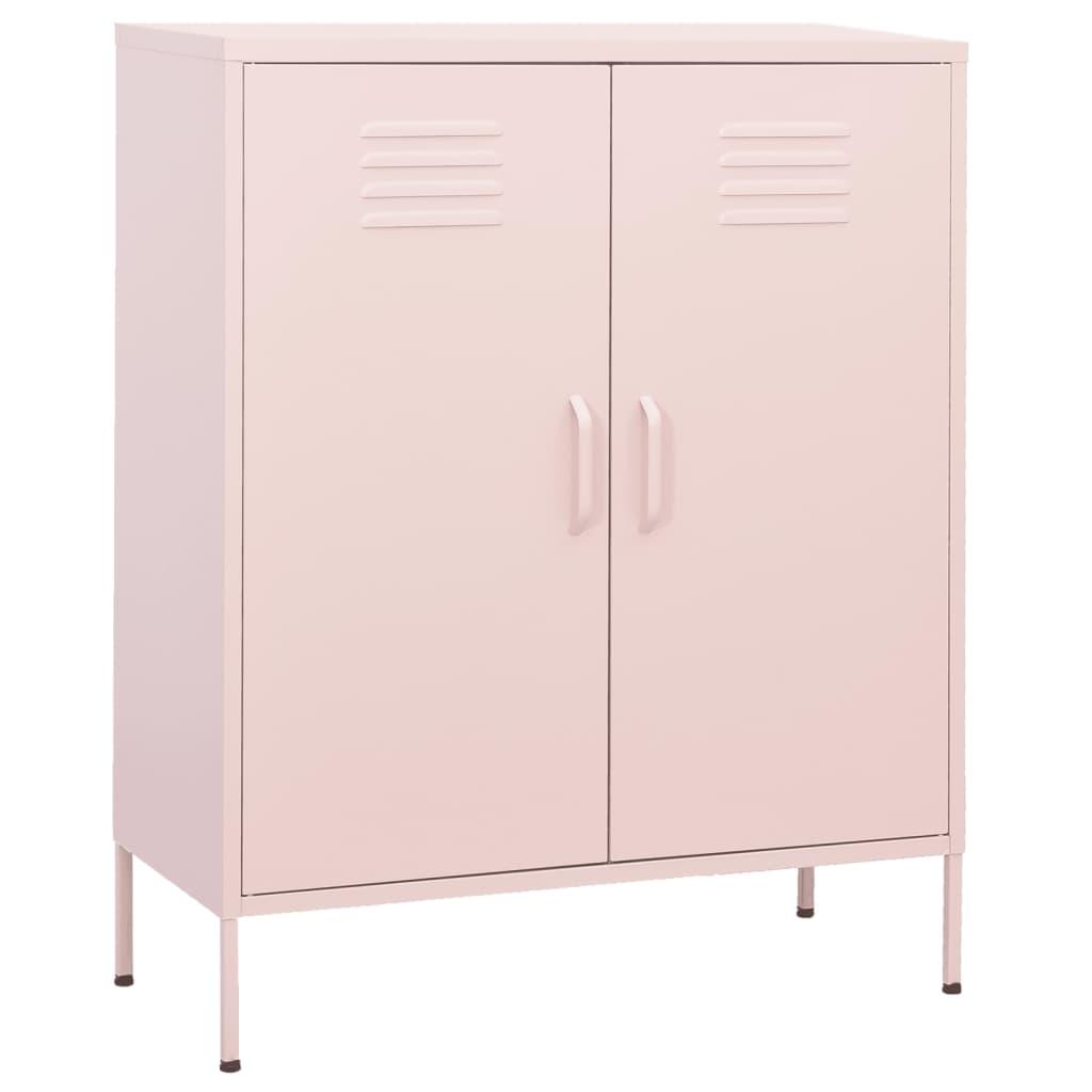 Storage Cabinet Pink 31.5"x13.8"x40" Steel at Set Shop and Smile