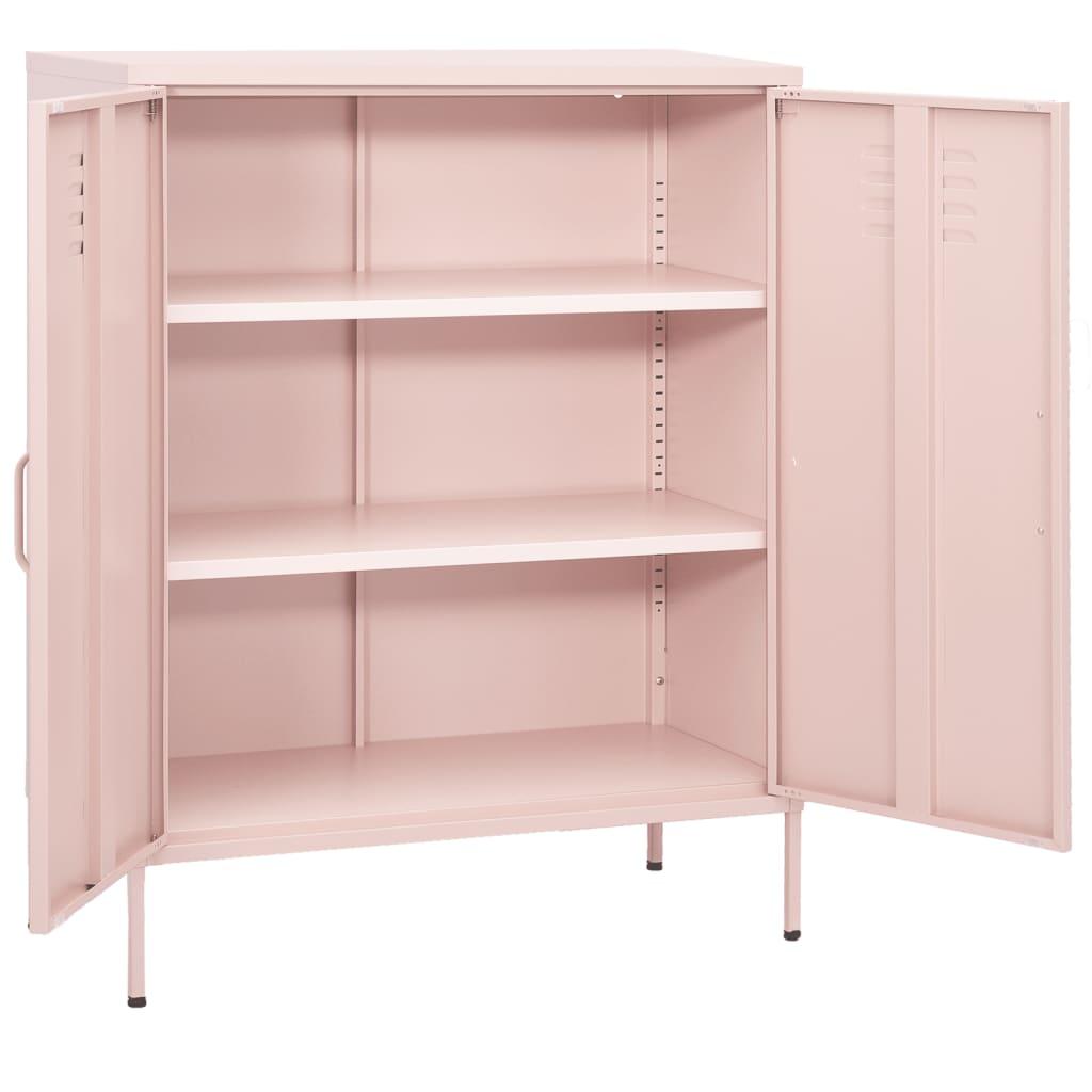Storage Cabinet Pink 31.5"x13.8"x40" Steel at Set Shop and Smile