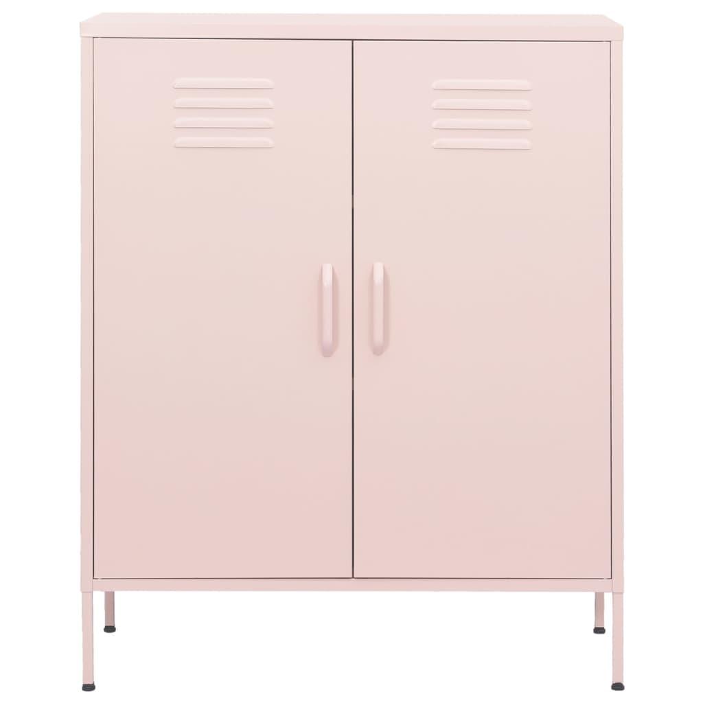 Storage Cabinet Pink 31.5"x13.8"x40" Steel at Set Shop and Smile
