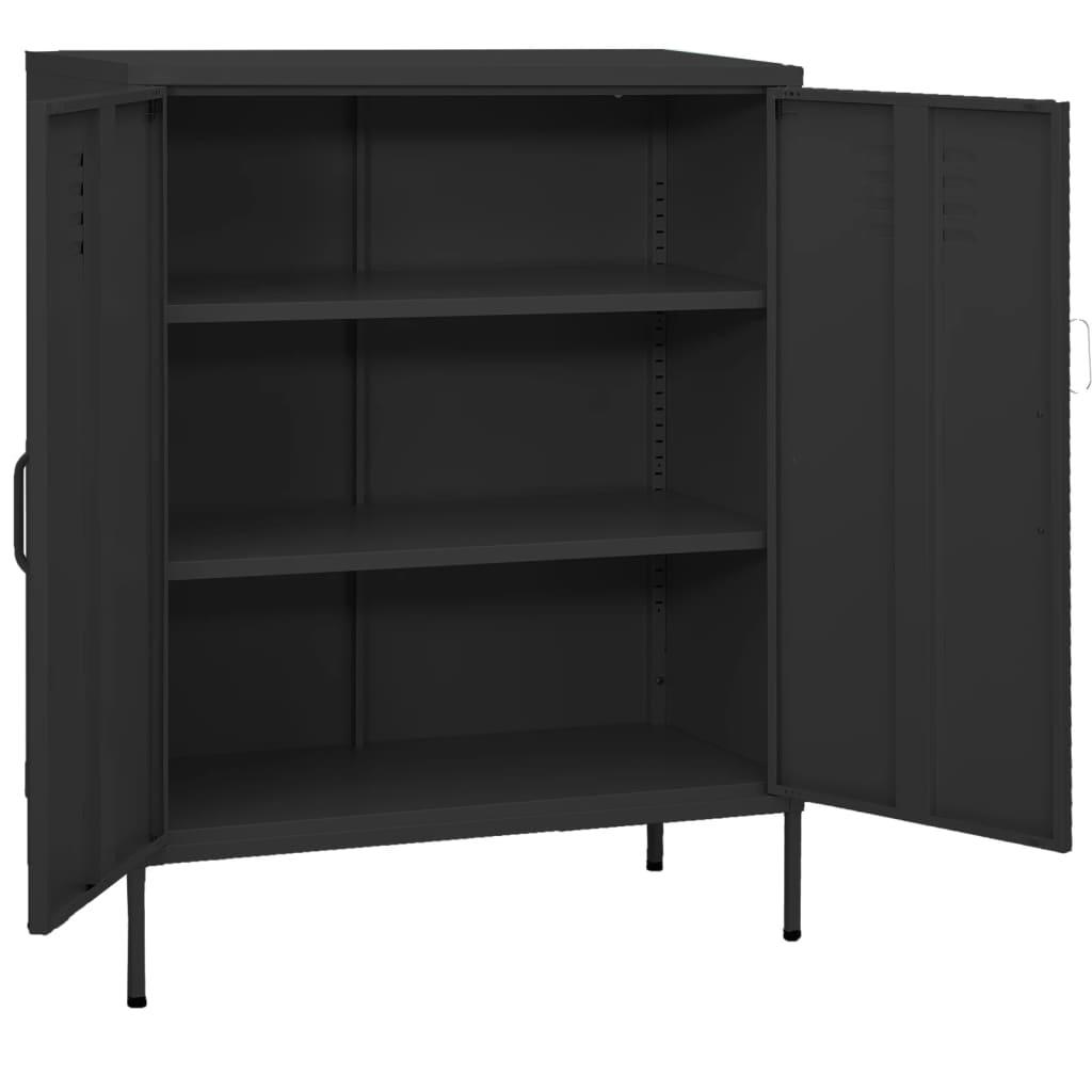 Storage Cabinet Anthracite 31.5"x13.8"x40" Steel at Set Shop and Smile