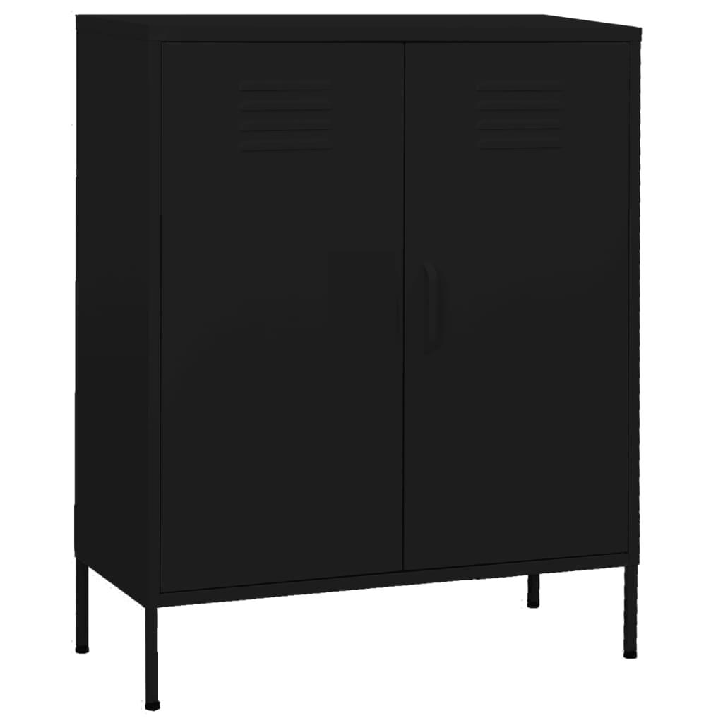 Storage Cabinet Black 31.5"x13.8"x40" Steel at Set Shop and Smile