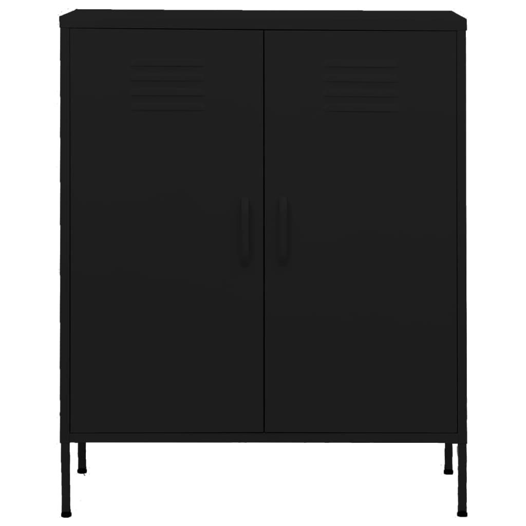 Storage Cabinet Black 31.5"x13.8"x40" Steel at Set Shop and Smile