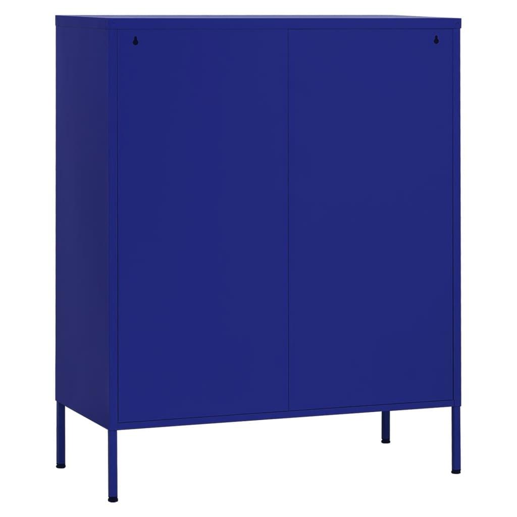 Storage Cabinet Navy Blue 31.5"x13.8"x40" Steel at Set Shop and Smile
