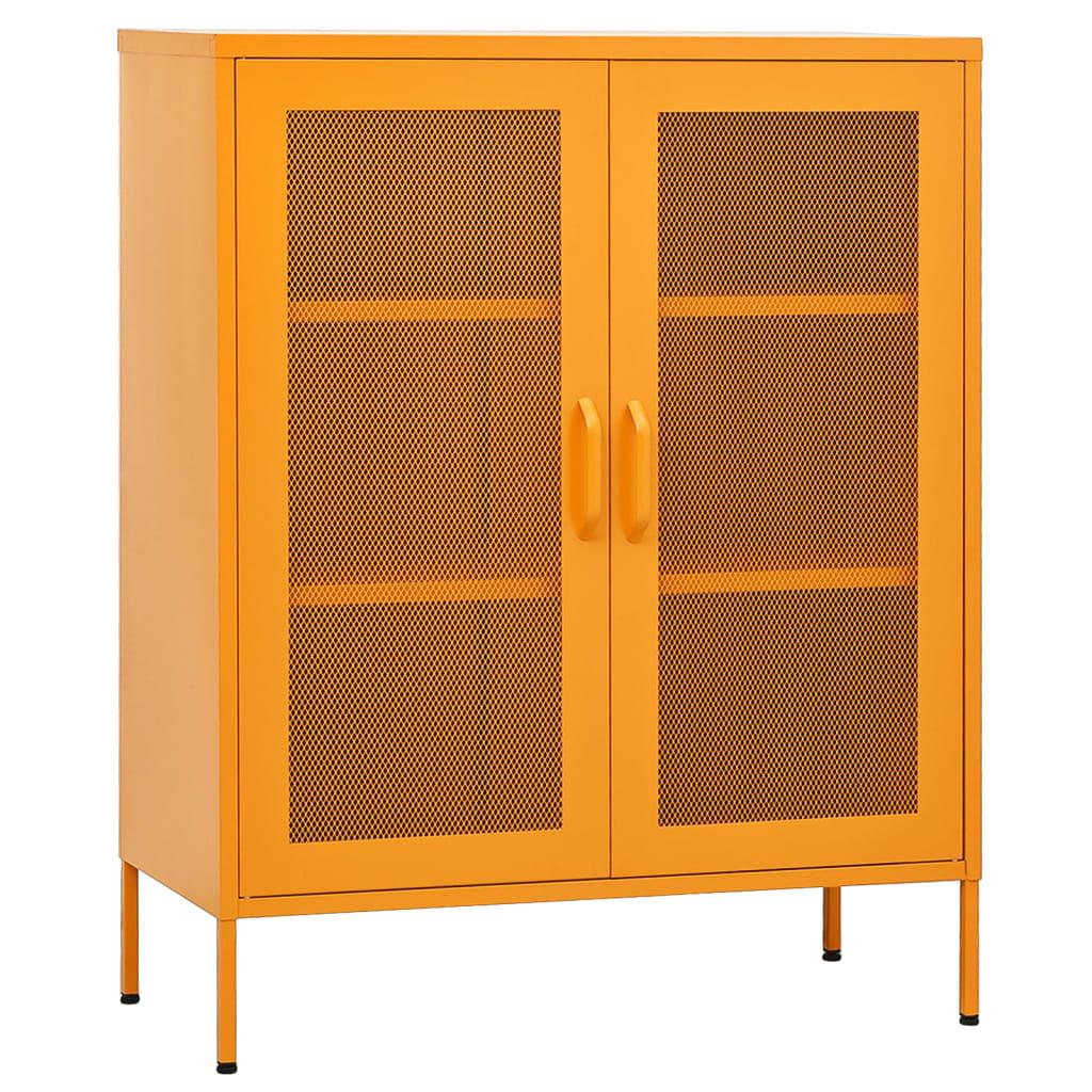Storage Cabinet Mustard Yellow 31.5"x13.8"x40" Steel at Set Shop and Smile