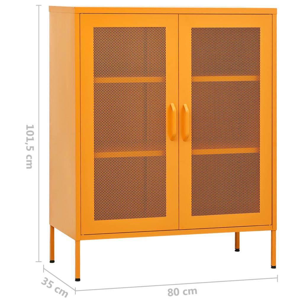 Storage Cabinet Mustard Yellow 31.5"x13.8"x40" Steel at Set Shop and Smile