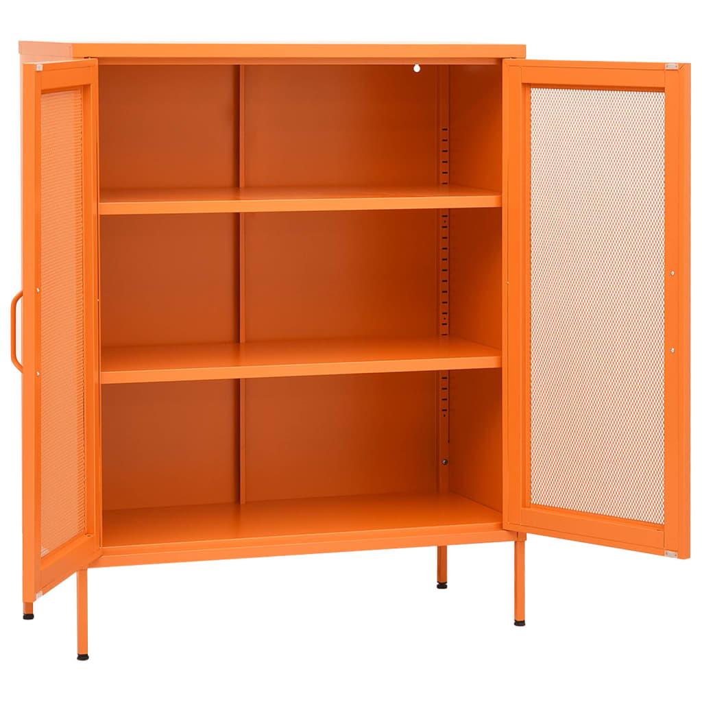 Storage Cabinet Orange 31.5"x13.8"x40" Steel at Set Shop and Smile
