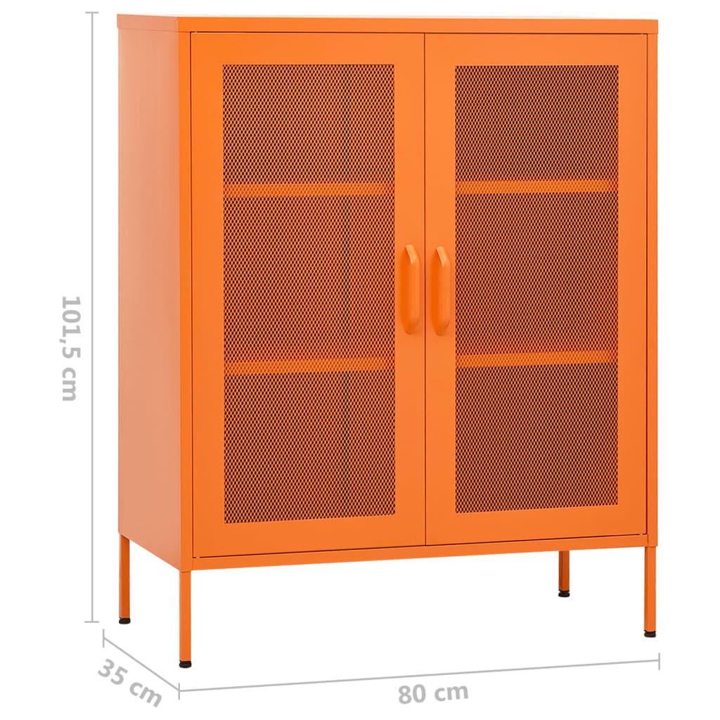 Storage Cabinet Orange 31.5"x13.8"x40" Steel at Set Shop and Smile