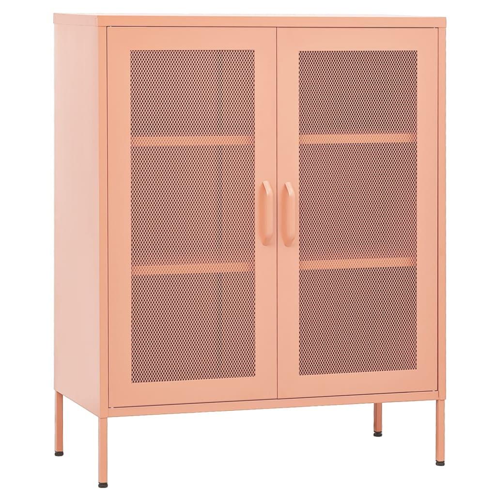 Storage Cabinet Pink 31.5"x13.8"x40" Steel at Set Shop and Smile