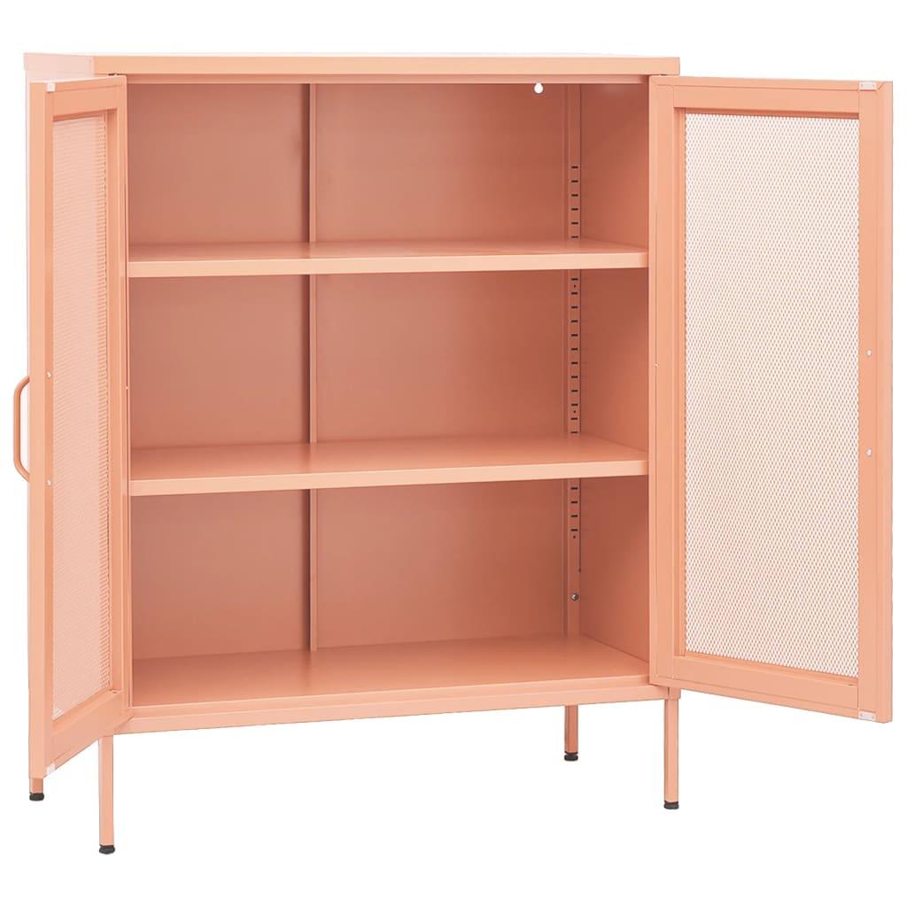 Storage Cabinet Pink 31.5"x13.8"x40" Steel at Set Shop and Smile