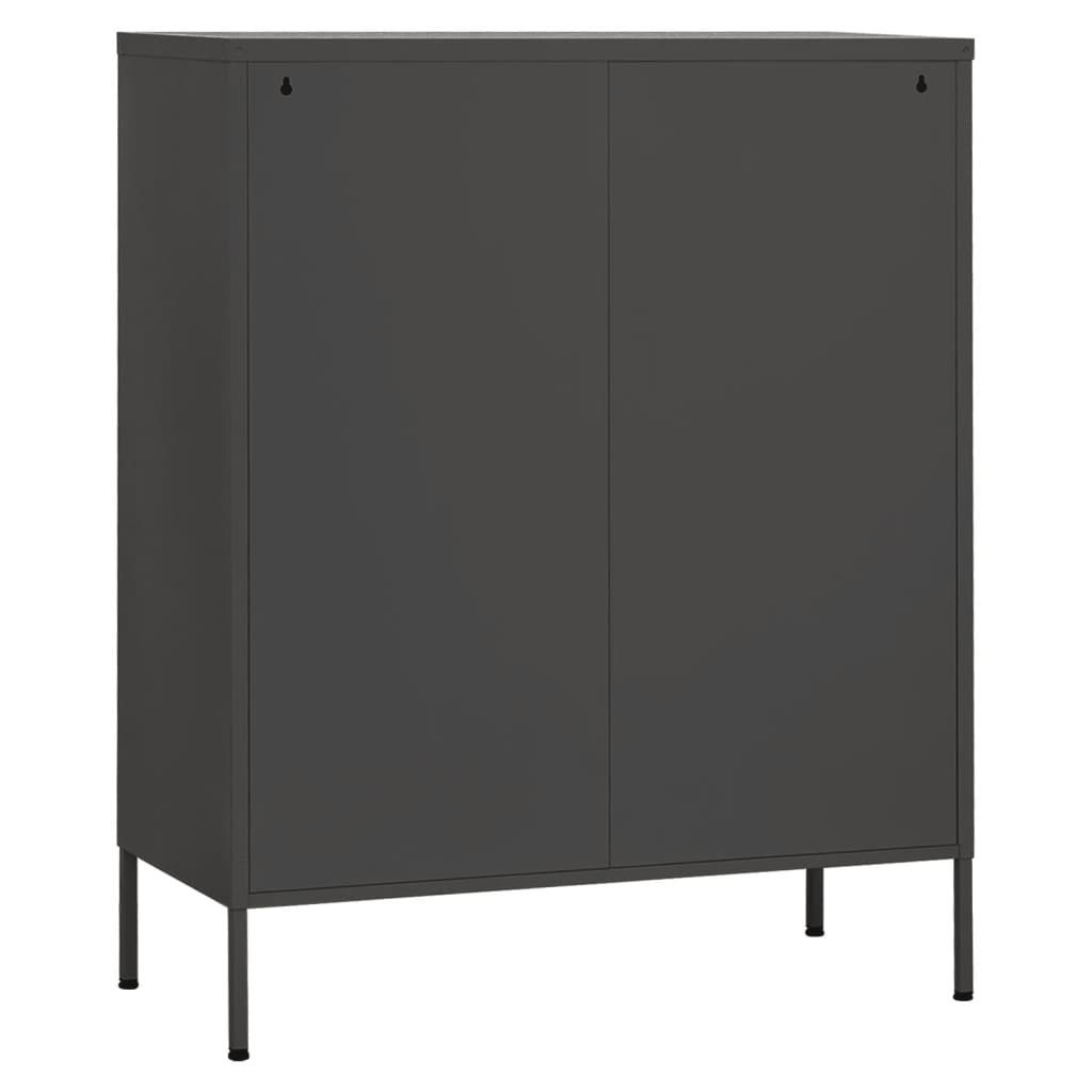 Storage Cabinet Anthracite 31.5"x13.8"x40" Steel at Set Shop and Smile