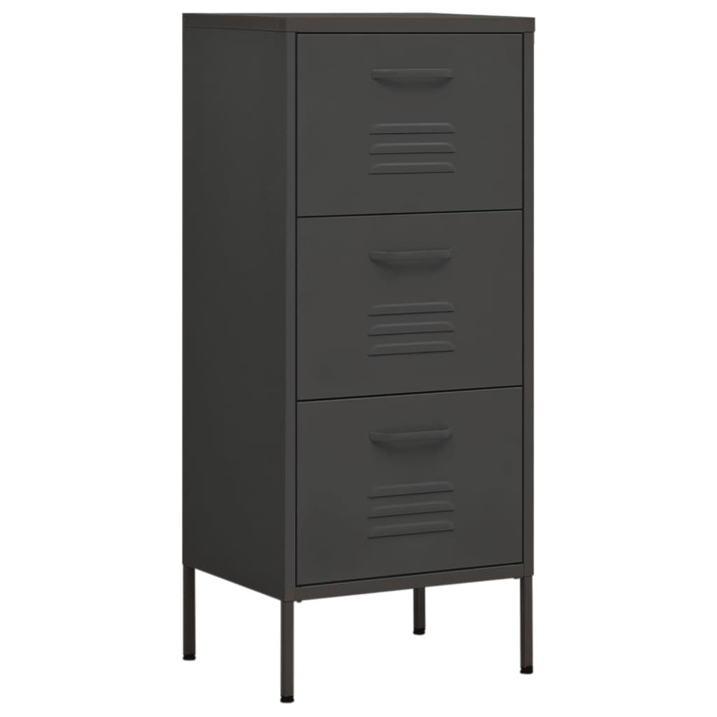 Storage Cabinet Anthracite 16.7"x13.8"x40" Steel at Set Shop and Smile