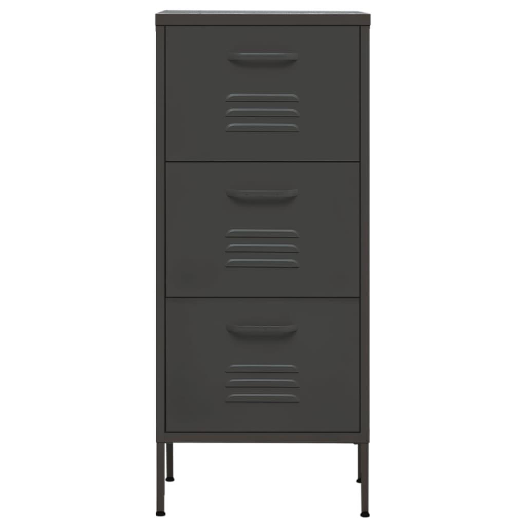 Storage Cabinet Anthracite 16.7"x13.8"x40" Steel at Set Shop and Smile