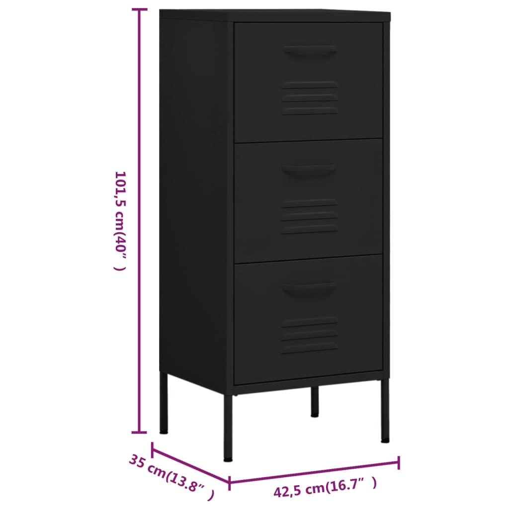 Storage Cabinet Black 16.7"x13.8"x40" Steel at Set Shop and Smile