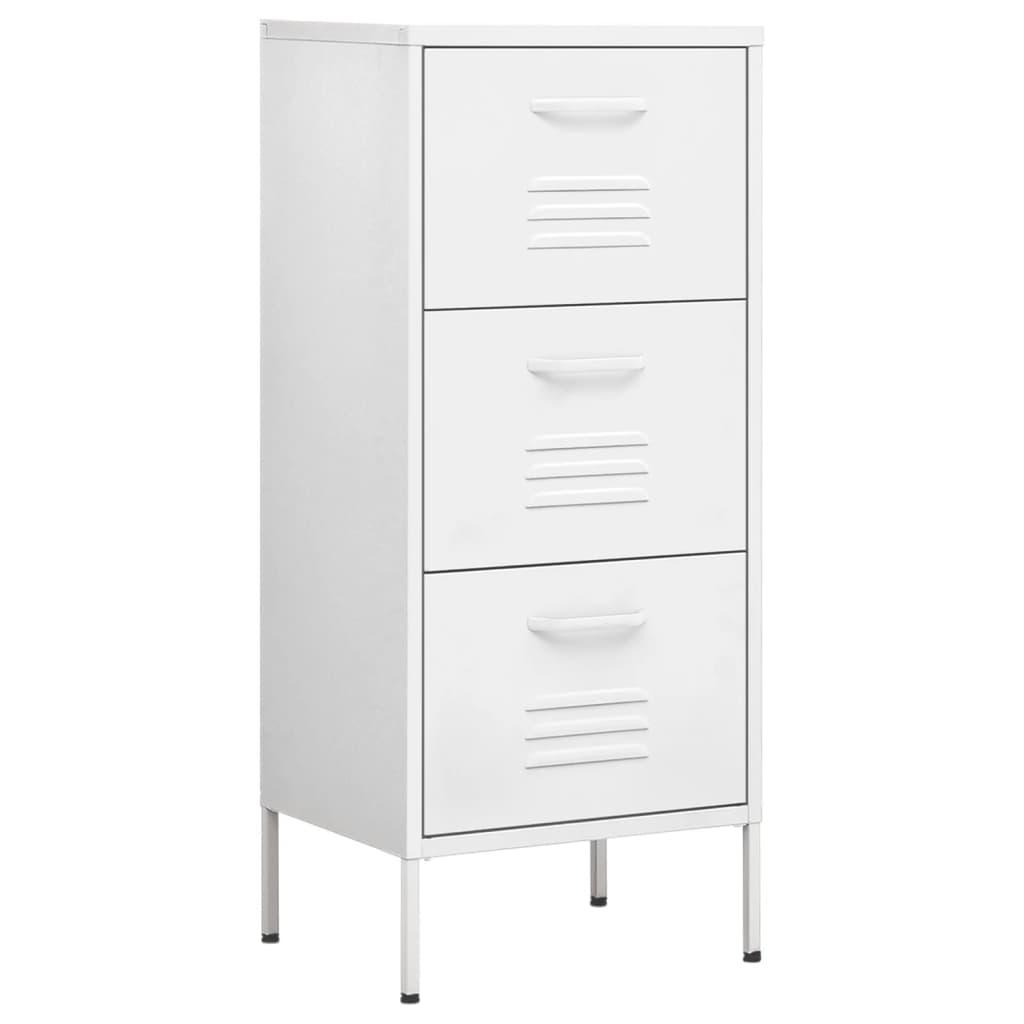 Storage Cabinet White 16.7"x13.8"x40" Steel at Set Shop and Smile