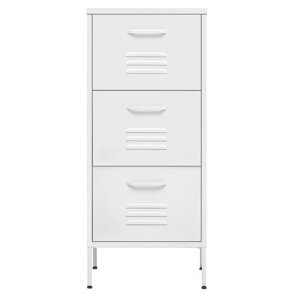 Storage Cabinet White 16.7"x13.8"x40" Steel at Set Shop and Smile